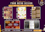 design a professional restaurant, cafe, bakery and food menu
